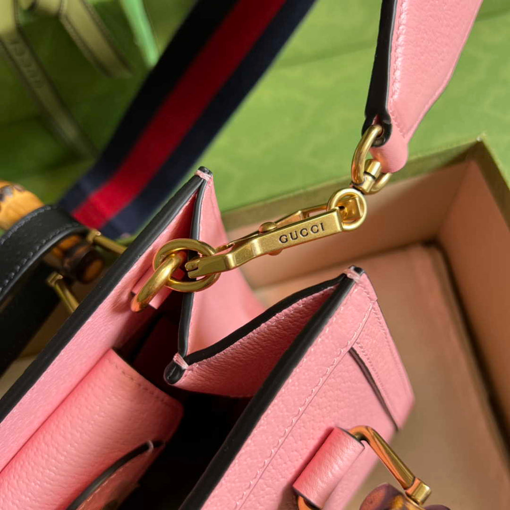 Gucci 702732 Diana mini tote bag Pink leather