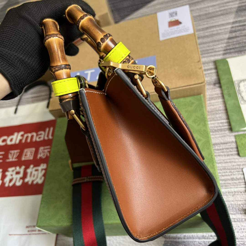 Gucci 702732 Diana mini tote bag Brown leather