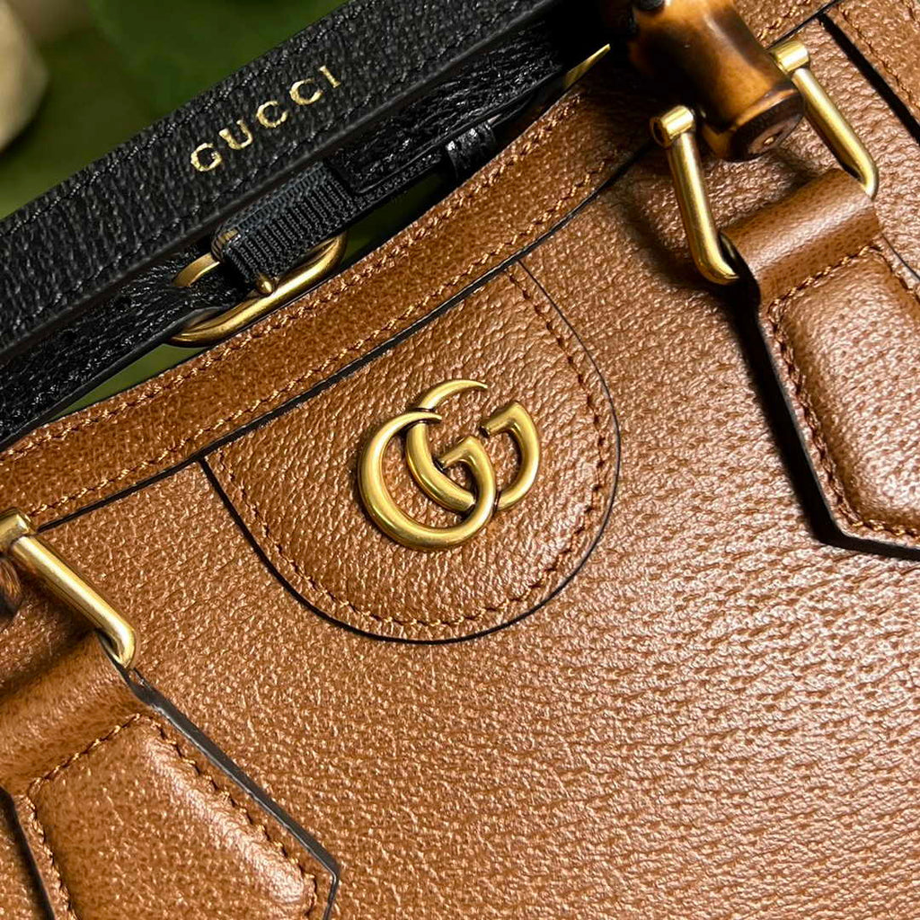 Gucci 702732 Diana mini tote bag leather tan