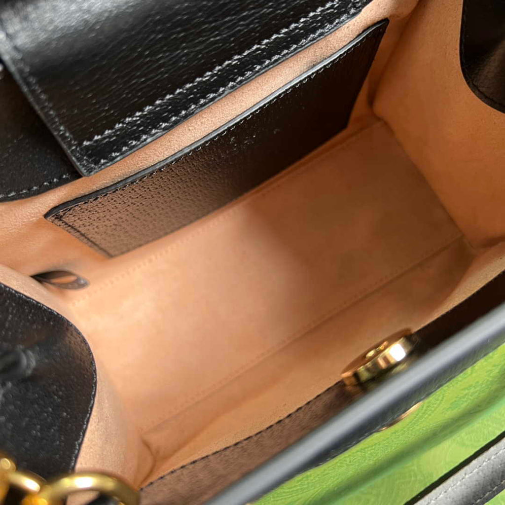 Gucci 702732 Diana mini tote bag Black leather