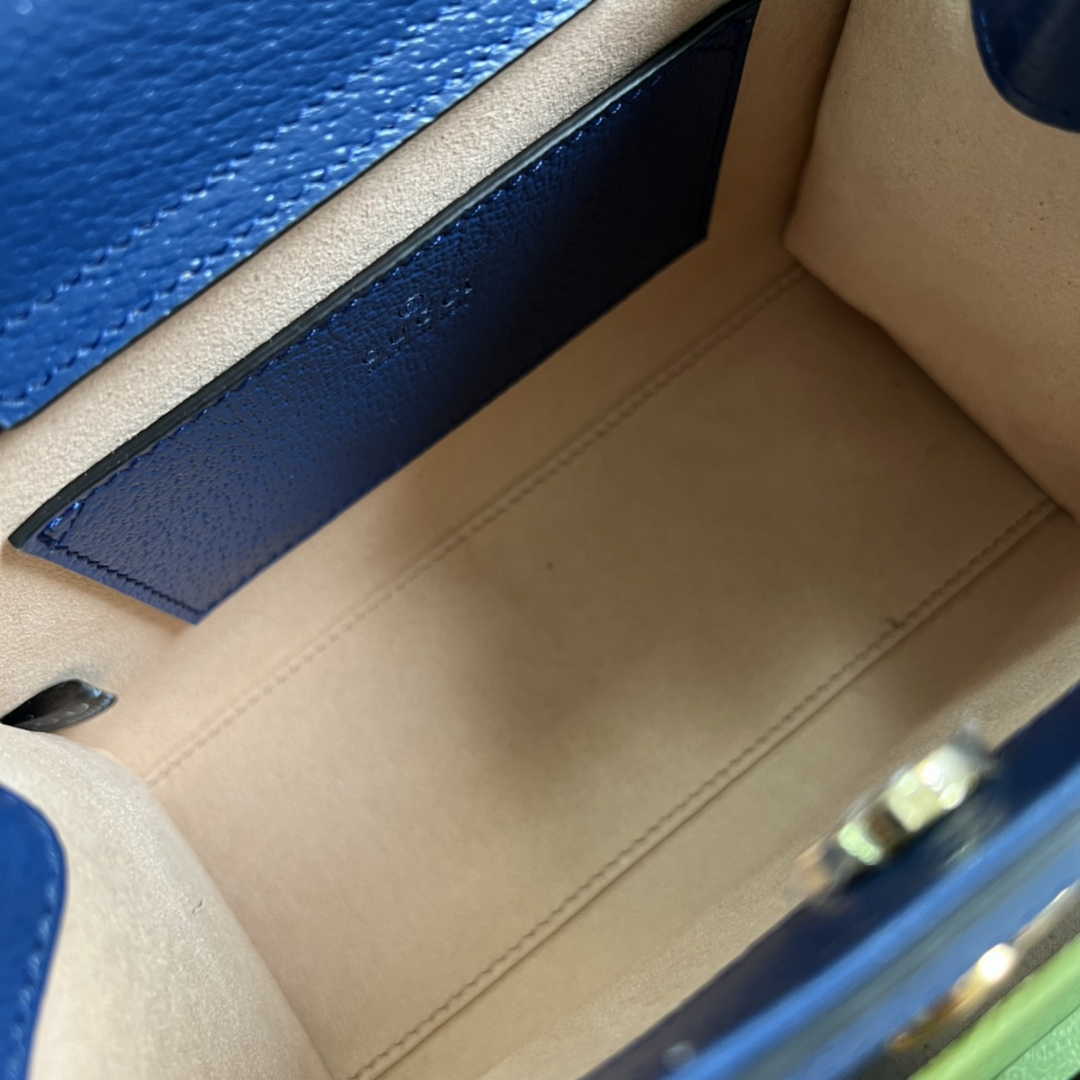 Gucci 702732 Diana mini tote bag Navy Blue leather