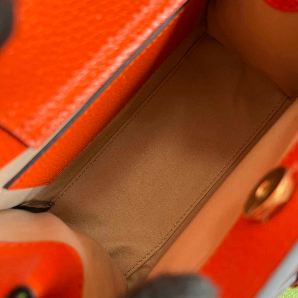 Gucci 702732 Diana mini tote bag Orange leather