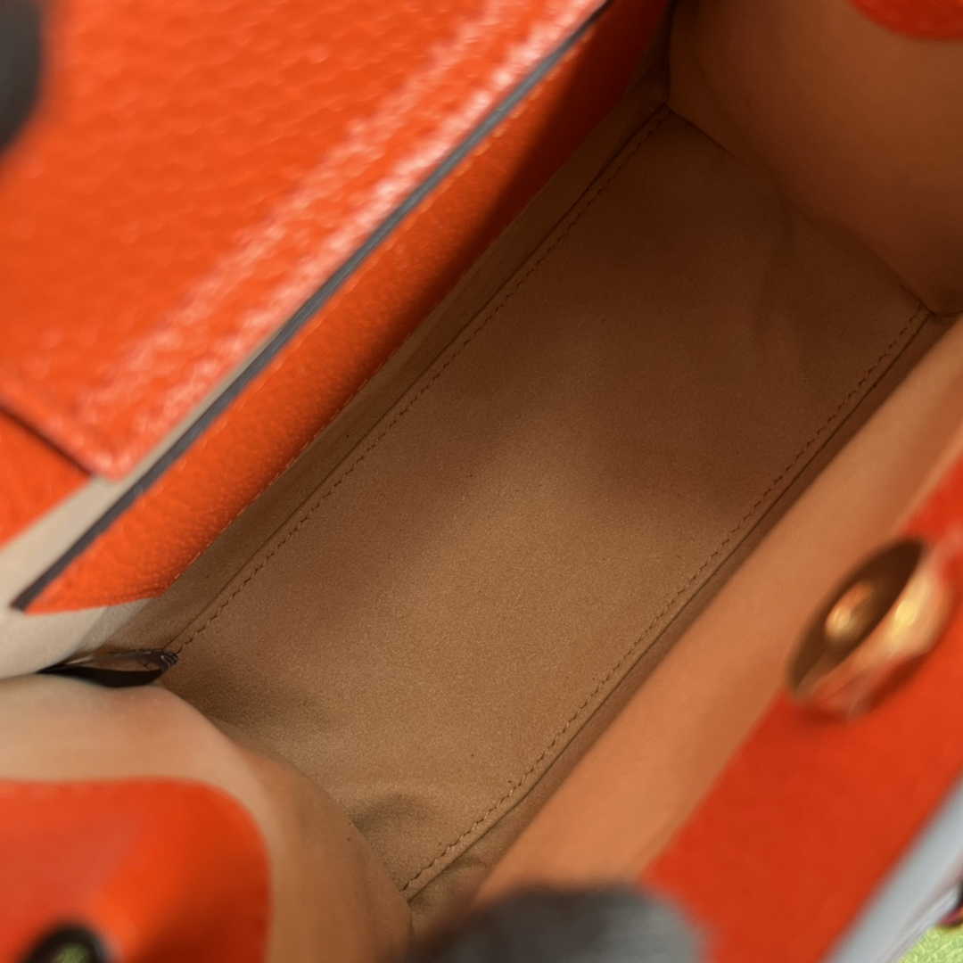 Gucci 702732 Diana mini tote bag Orange leather