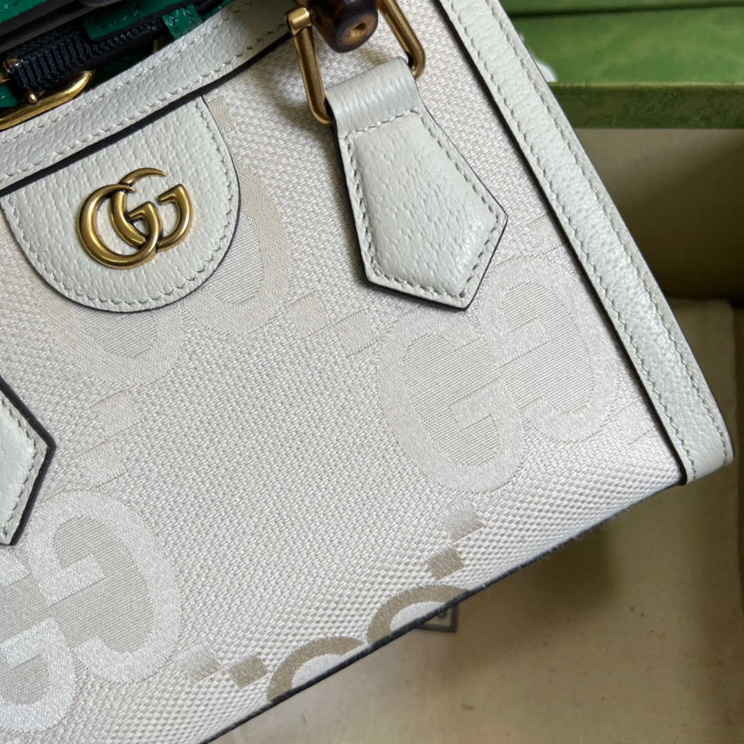 Gucci 702732 Diana mini tote bag GG Beige leather