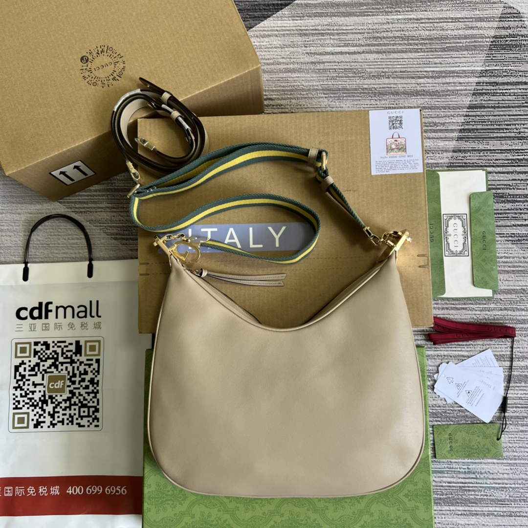 Gucci 702823 Attache large shoulder bag kakhi