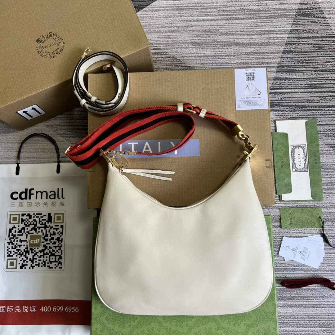 Gucci 702823 Attache large shoulder bag white