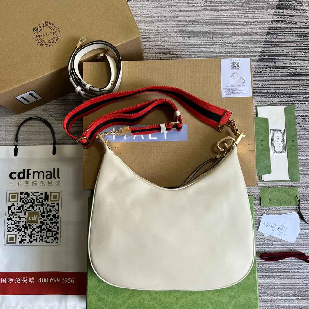 Gucci 702823 Attache large shoulder bag white
