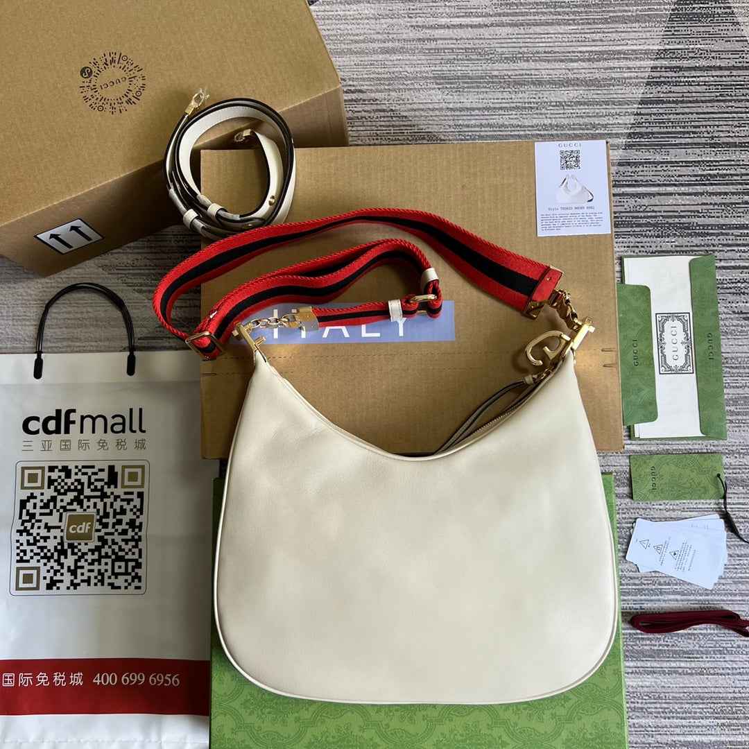 Gucci 702823 Attache large shoulder bag white