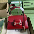 Gucci ‎703848 Horsebit 1955 top handle bag red leather
