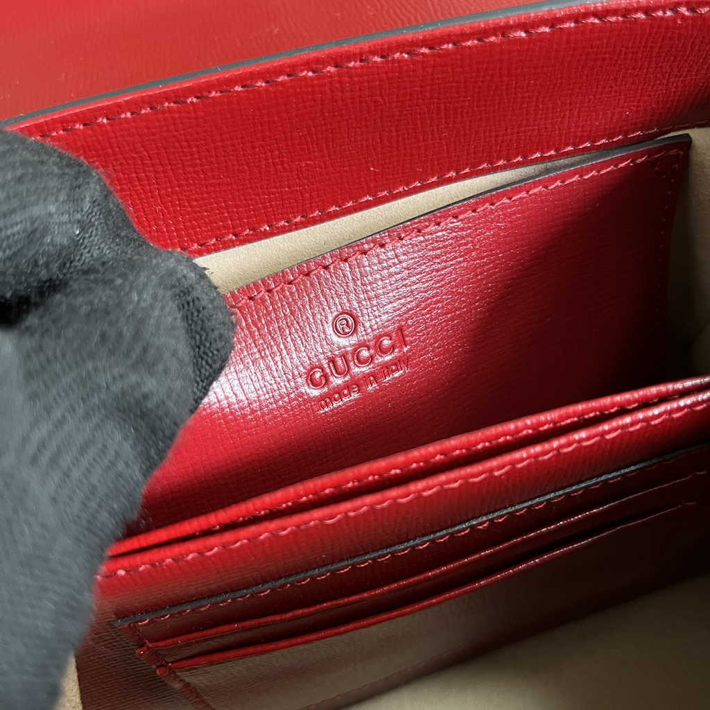 Gucci ‎703848 Horsebit 1955 top handle bag red leather