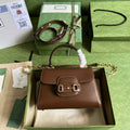 Gucci ‎703848 Horsebit 1955 top handle bag Brown leather