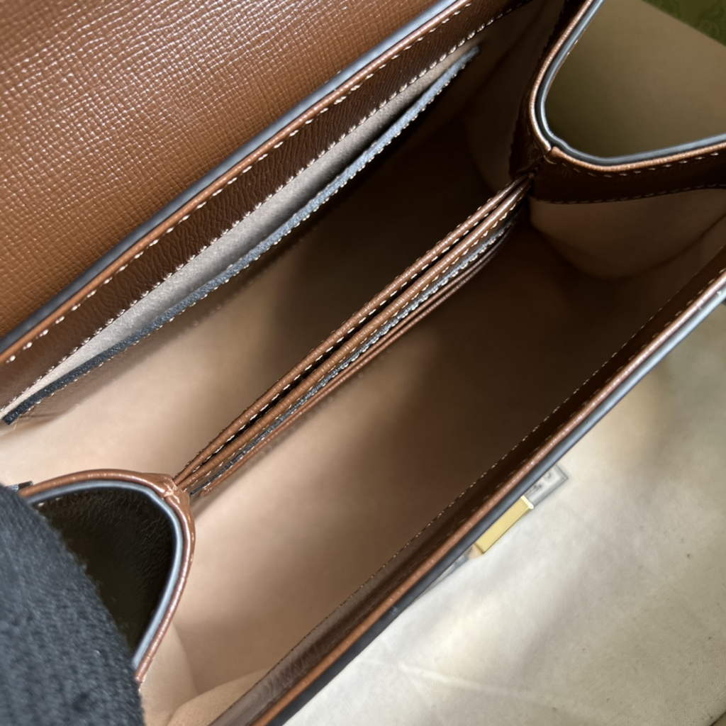 Gucci ‎703848 Horsebit 1955 top handle bag Brown leather