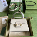 Gucci ‎703848 Horsebit 1955 top handle bag White leather