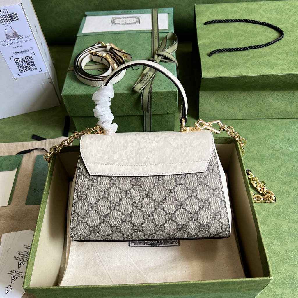 Gucci ‎703848 Horsebit 1955 top handle bag white