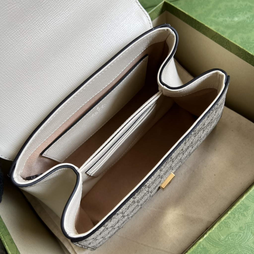 Gucci ‎703848 Horsebit 1955 top handle bag white