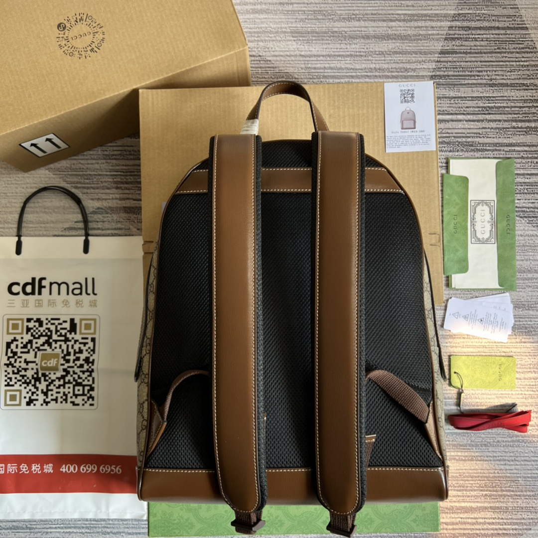 Gucci ‎704017 Backpack with Interlocking G Beige GG Supreme canvas