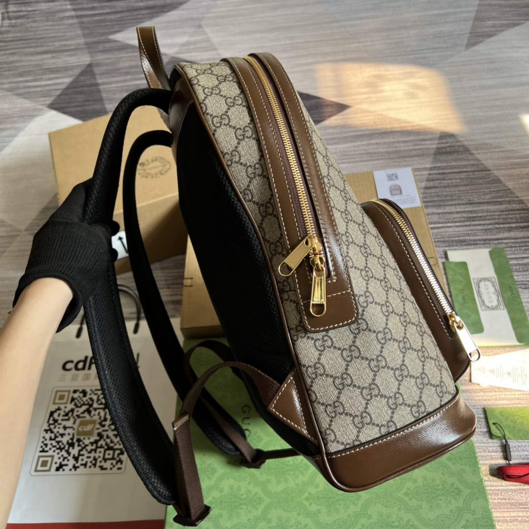 Gucci ‎704017 Backpack with Interlocking G Beige GG Supreme canvas