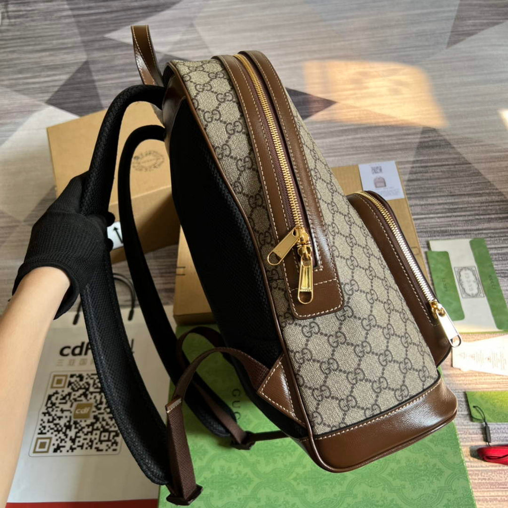 Gucci ‎704017 Backpack with Interlocking G Beige GG Supreme canvas
