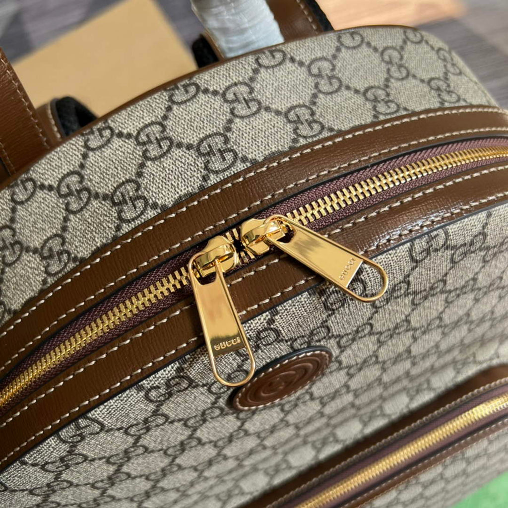 Gucci ‎704017 Backpack with Interlocking G Beige GG Supreme canvas