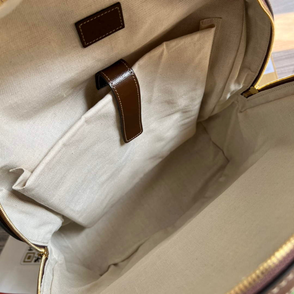 Gucci ‎704017 Backpack with Interlocking G Beige GG Supreme canvas