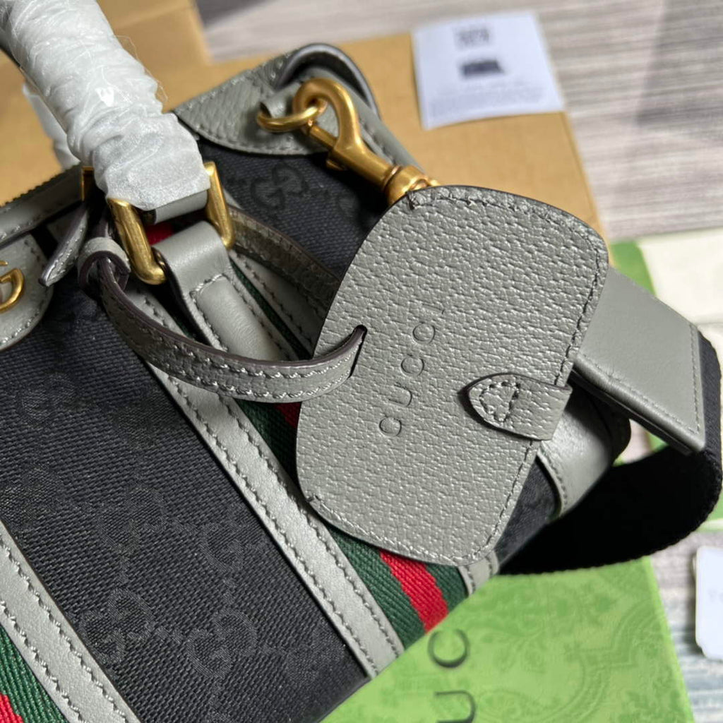 Gucci Mini canvas top handle bag 715771 Gray leather