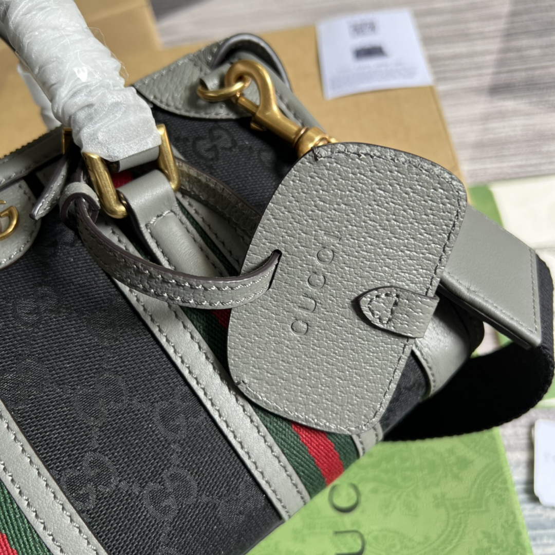 Gucci Mini canvas top handle bag 715771 Gray leather