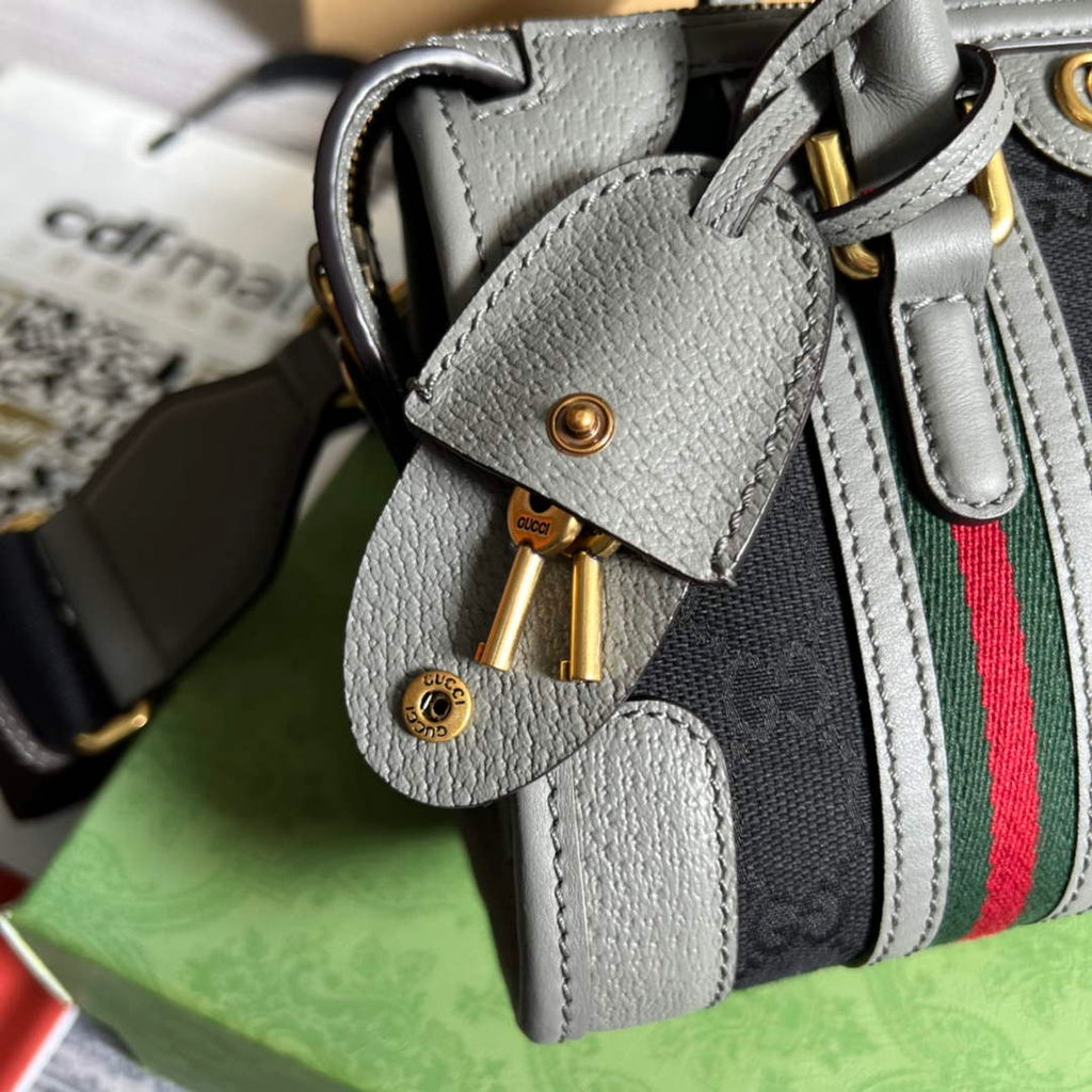 Gucci Mini canvas top handle bag 715771 Gray leather