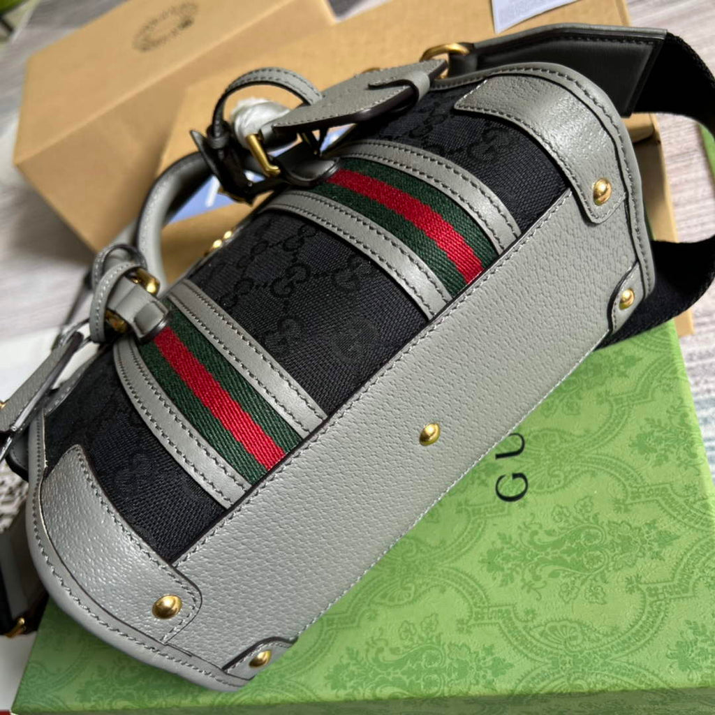 Gucci Mini canvas top handle bag 715771 Gray leather
