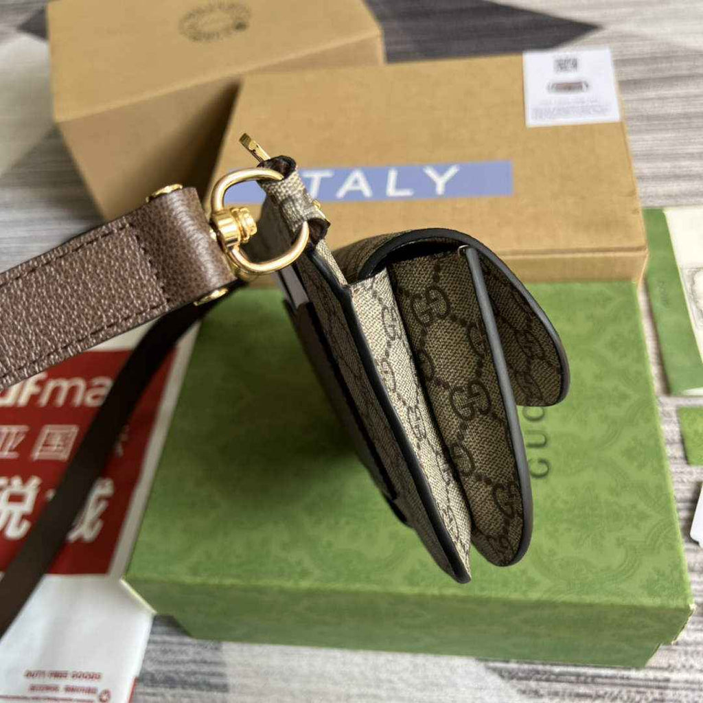 Gucci 718154 Blondie belt bag Beige GG Supreme canvas