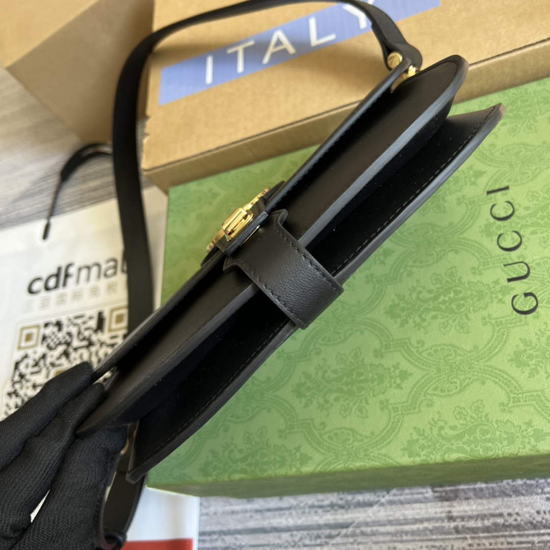 Gucci 718154 Blondie belt bag black leather