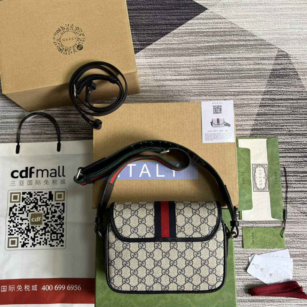 Gucci ‎722117 Ophidia mini GG shoulder bag Blue