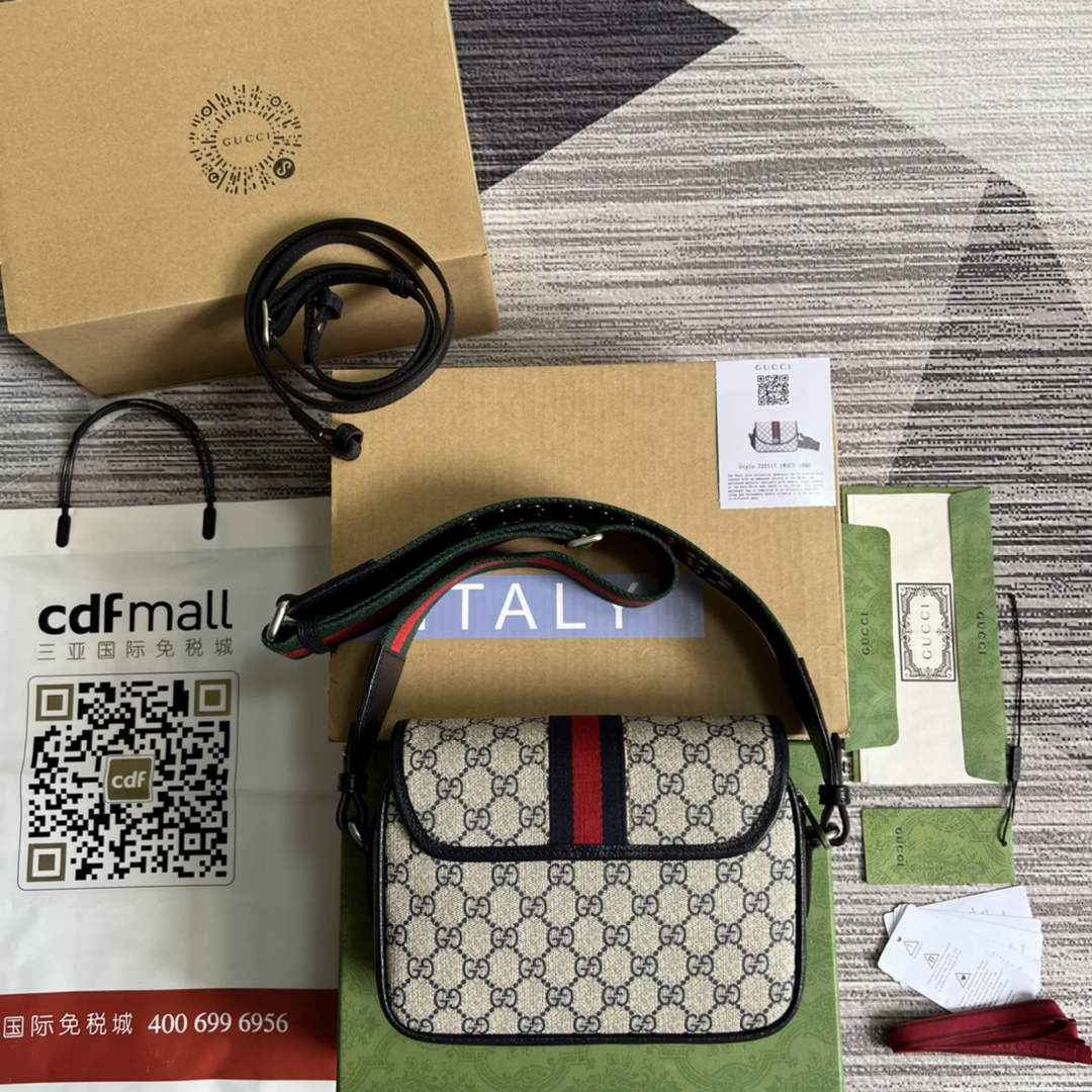 Gucci ‎722117 Ophidia mini GG shoulder bag Blue