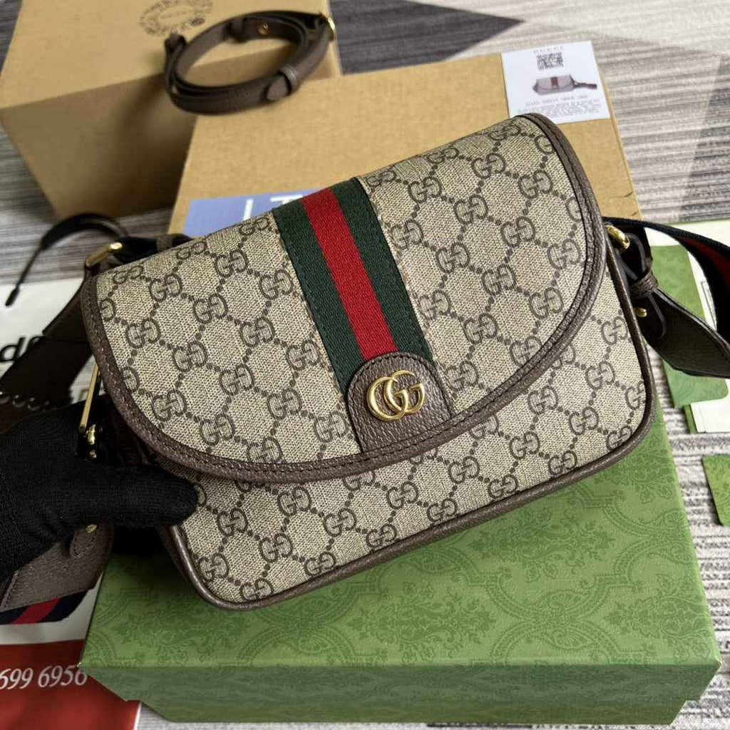 Gucci ‎722117 Ophidia mini GG shoulder bag Brown