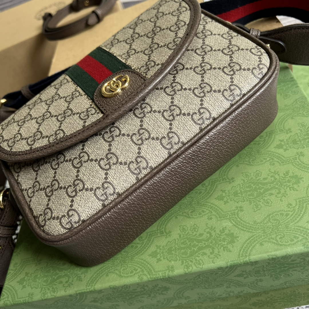 Gucci ‎722117 Ophidia mini GG shoulder bag Brown