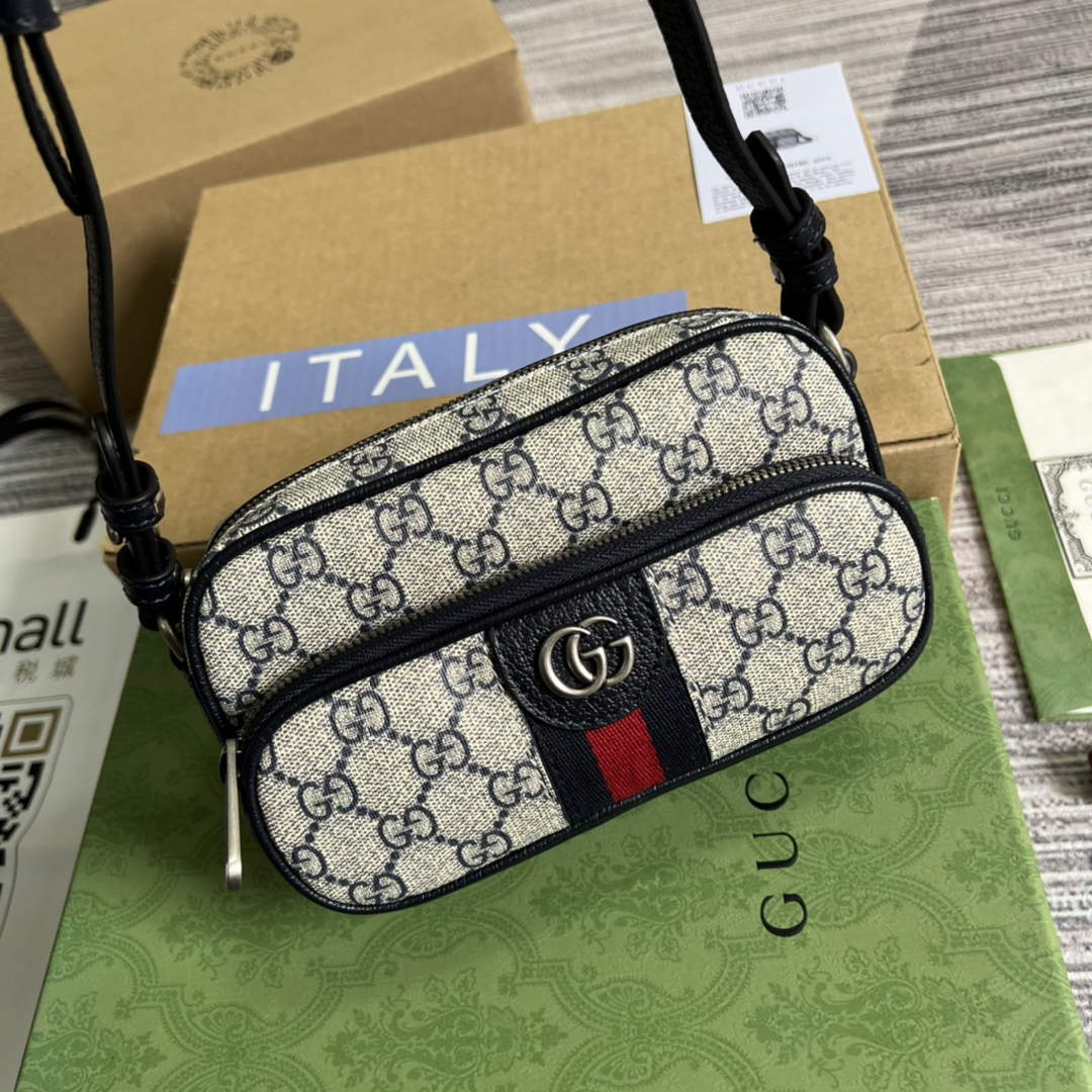 Gucci ‎722557 Ophidia mini bag Blue leather