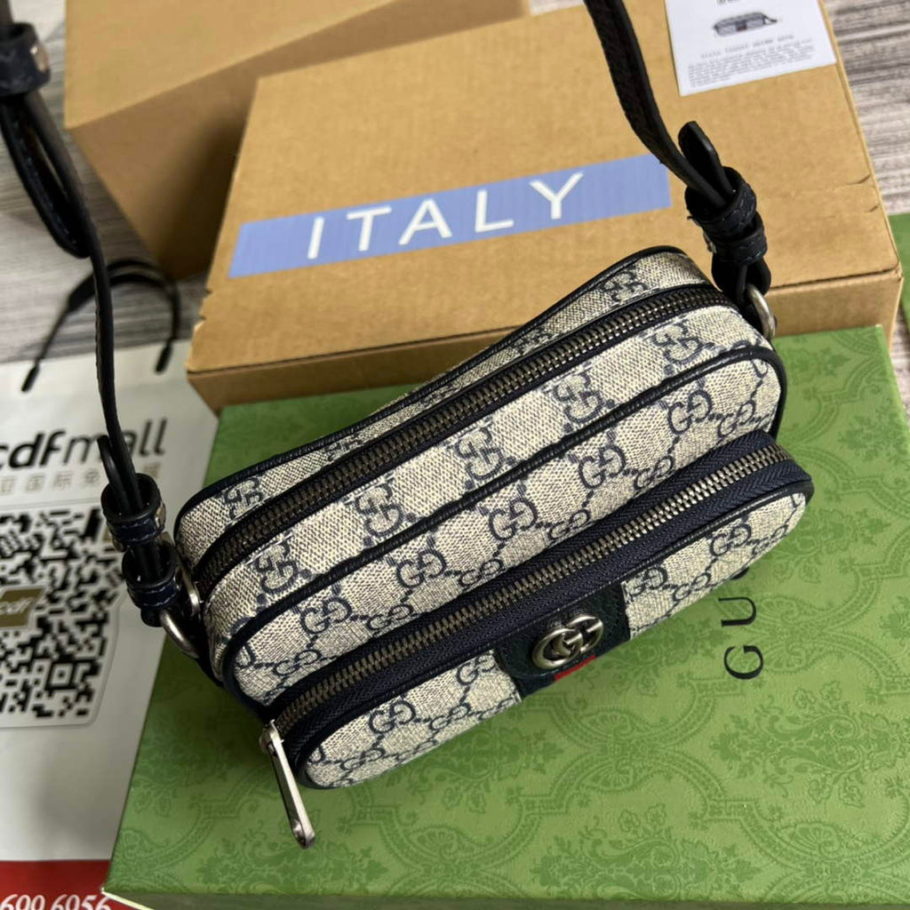 Gucci ‎722557 Ophidia mini bag Blue leather