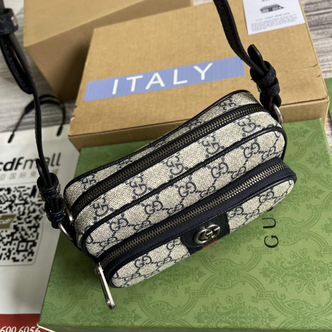Gucci ‎722557 Ophidia mini bag Blue leather