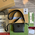 Gucci ‎723306 Messenger bag with Interlocking G Black Supreme canvas