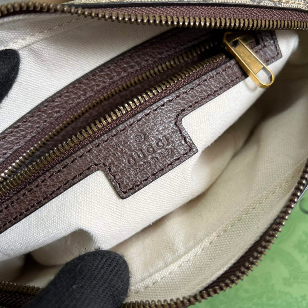 Gucci ‎723312 Ophidia small messenger bag Brown leather