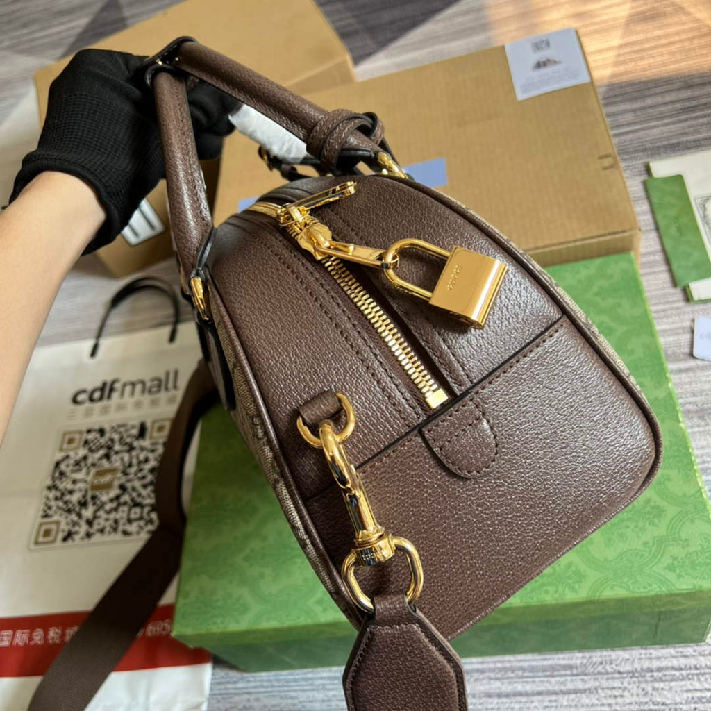 Gucci ‎724575 Ophidia medium GG top handle bag Beige GG Supreme canvas