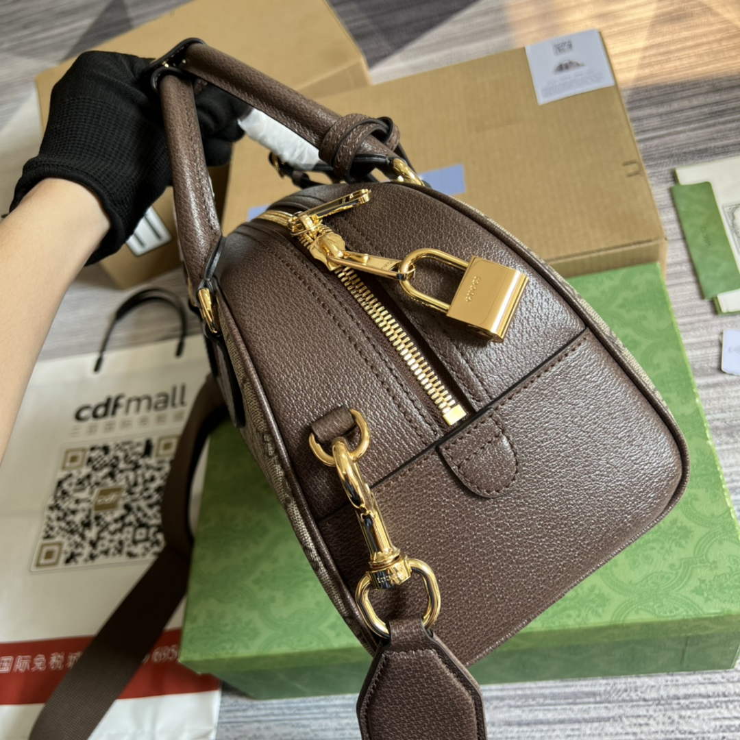 Gucci ‎724575 Ophidia medium GG top handle bag Beige GG Supreme canvas