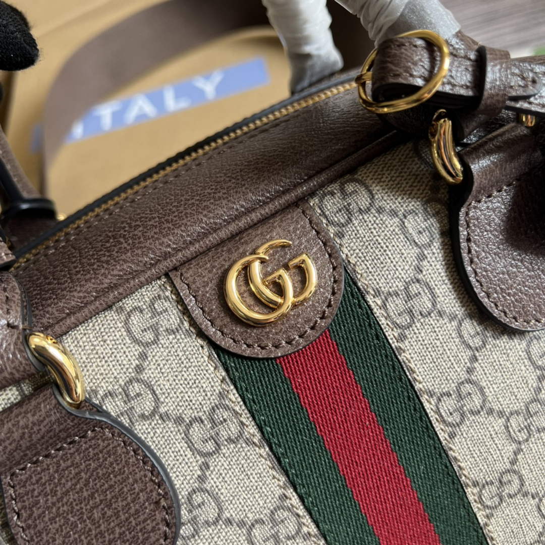 Gucci ‎724575 Ophidia medium GG top handle bag Beige GG Supreme canvas
