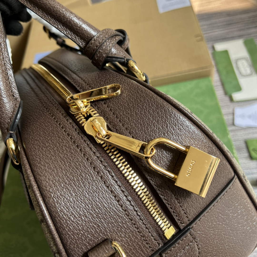 Gucci ‎724575 Ophidia medium GG top handle bag Beige GG Supreme canvas