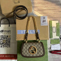 Gucci 724645 Blondie mini shoulder bag GG Beige