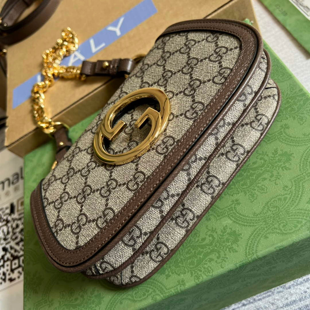 Gucci 724645 Blondie mini shoulder bag GG Beige