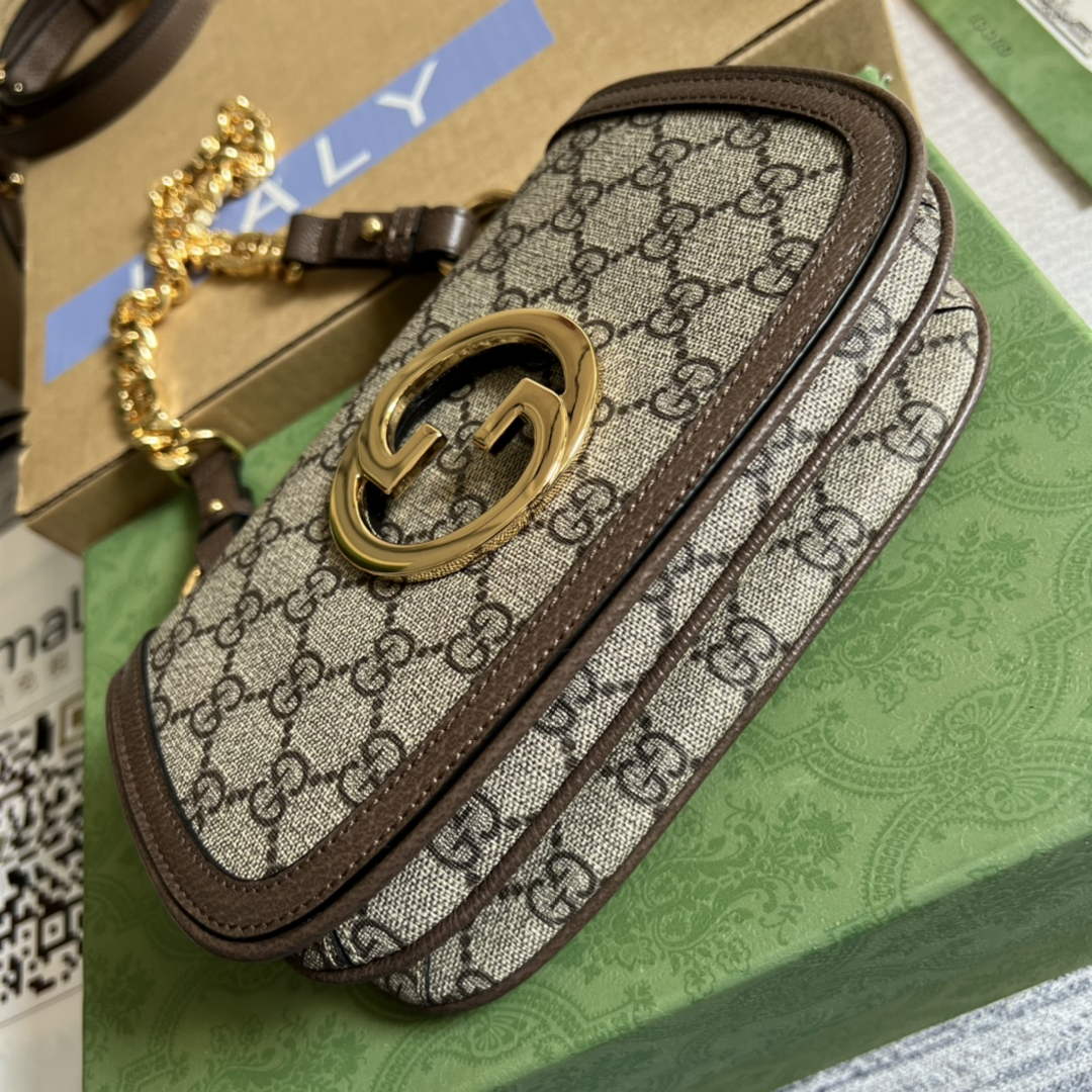 Gucci 724645 Blondie mini shoulder bag GG Beige