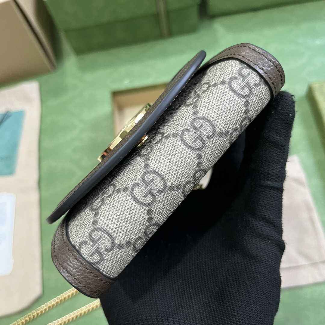 Gucci 725219 Blondie medium chain wallet in brown leather