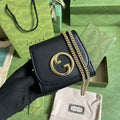 Gucci 725219 Blondie medium chain wallet in black leather