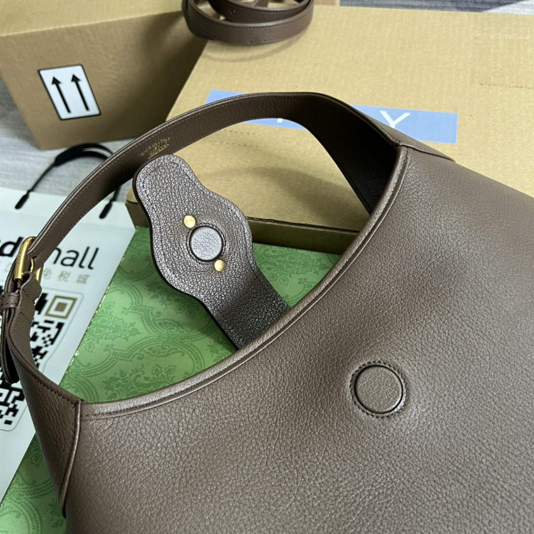Gucci 726274 Aphrodite medium shoulder bag Brown soft leather