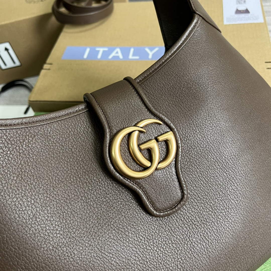 Gucci 726274 Aphrodite medium shoulder bag Brown soft leather